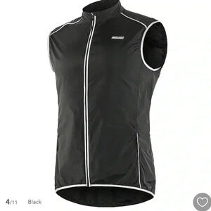 Arsuxeo reflective vented cycling vest with zippered back pocket